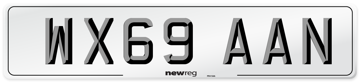 WX69 AAN Number Plate from New Reg